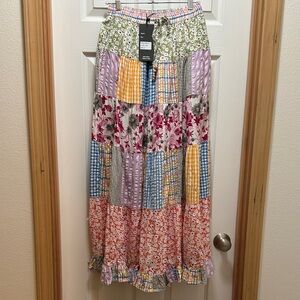 Women’s Young Threads NWT small Patchwork Floral Maxi Skirt